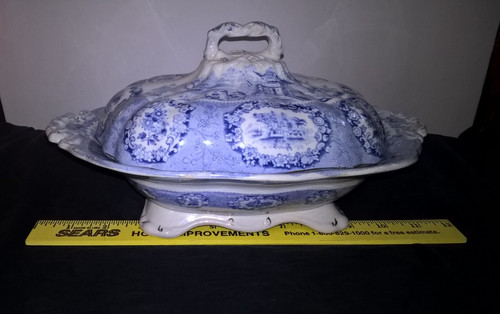 Antique blue transferware - antique,